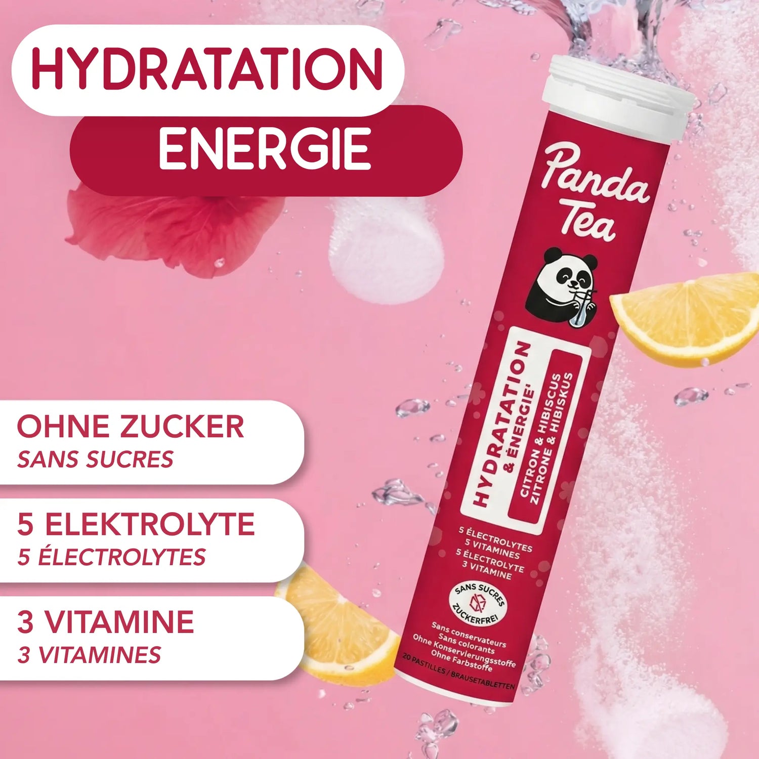 Panda Tea Hydratation Zitrone & Hibiskus - soka