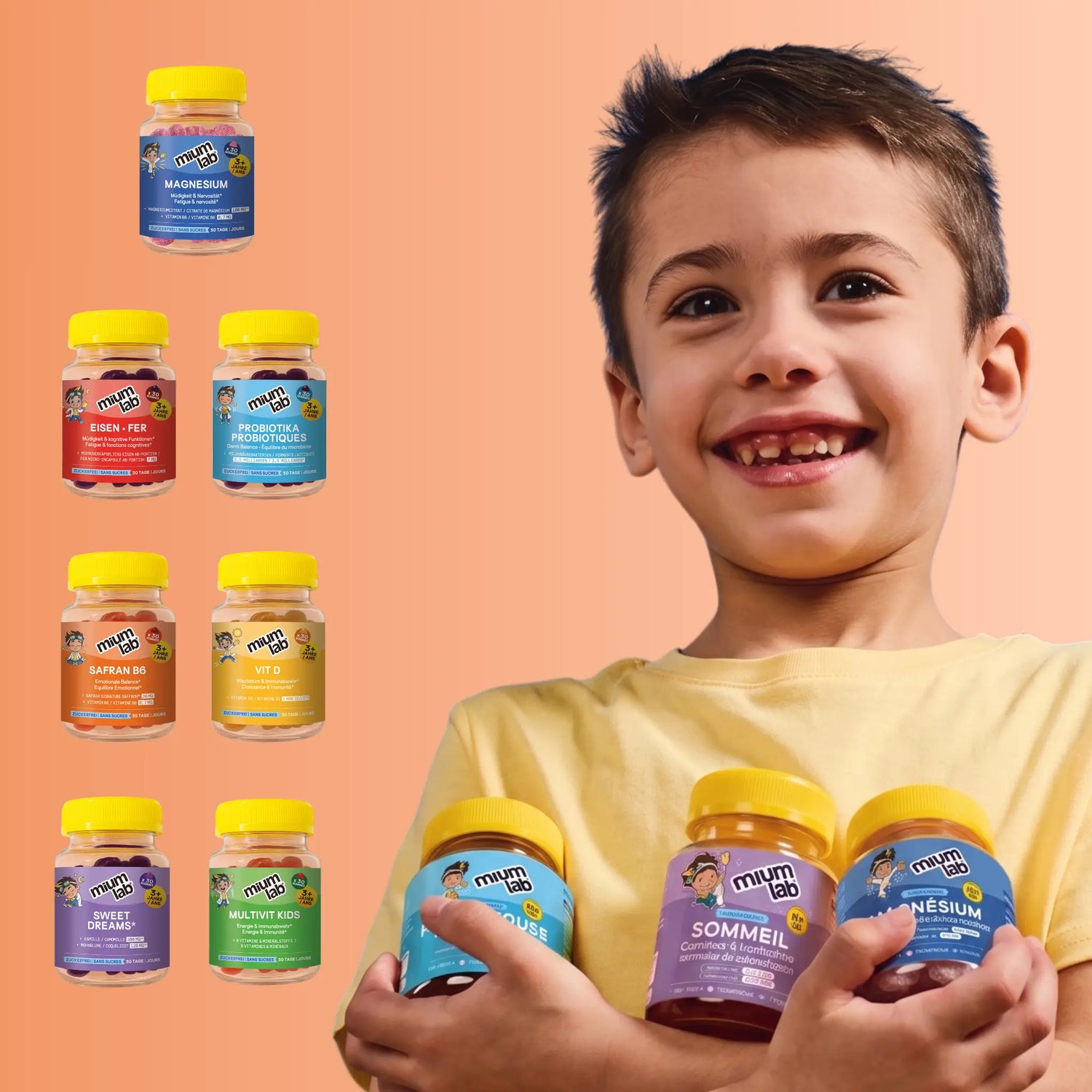 Mium Lab Kids Safran B6 Gummis Detail soka.ch