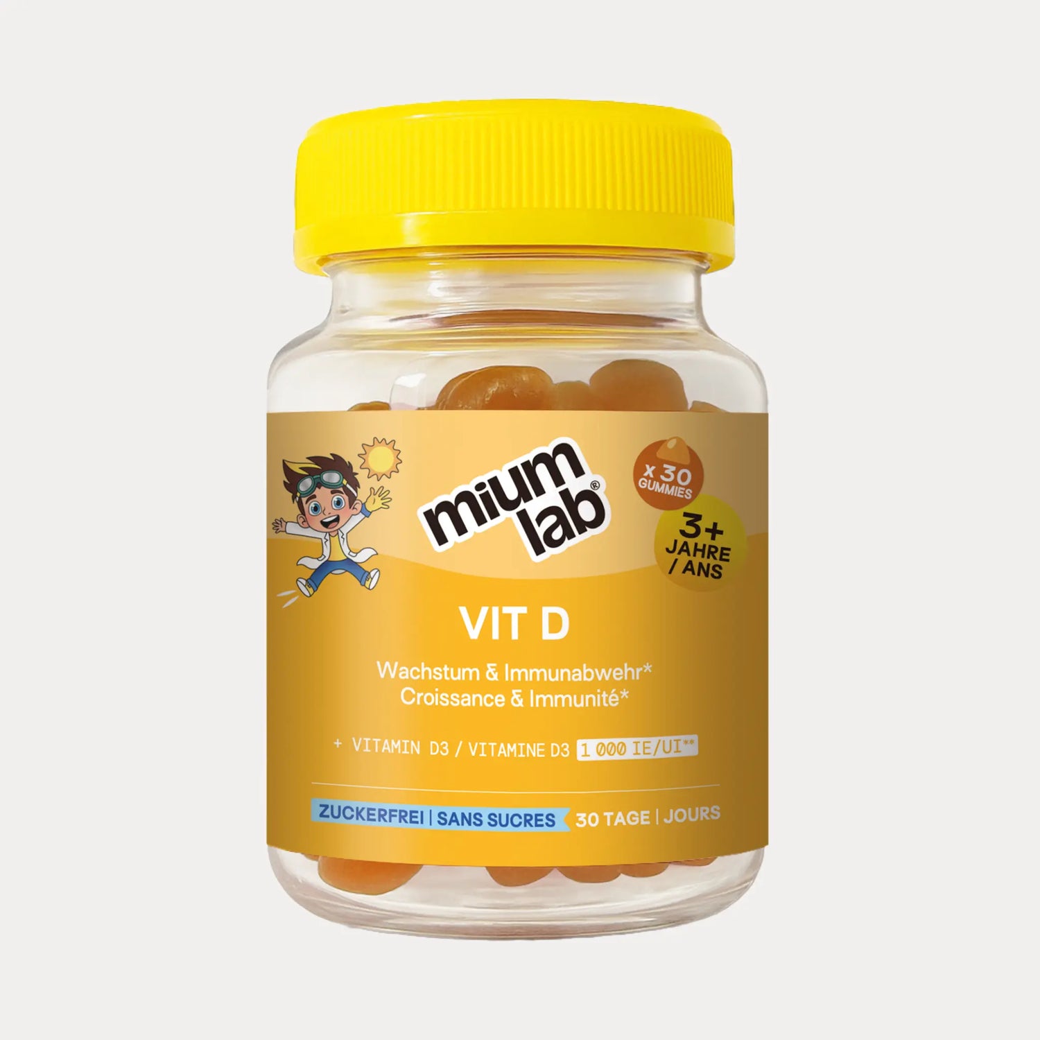 Mium Lab Kids Vitamin D Gummis Immunsystem Knochen Kinder soka.ch