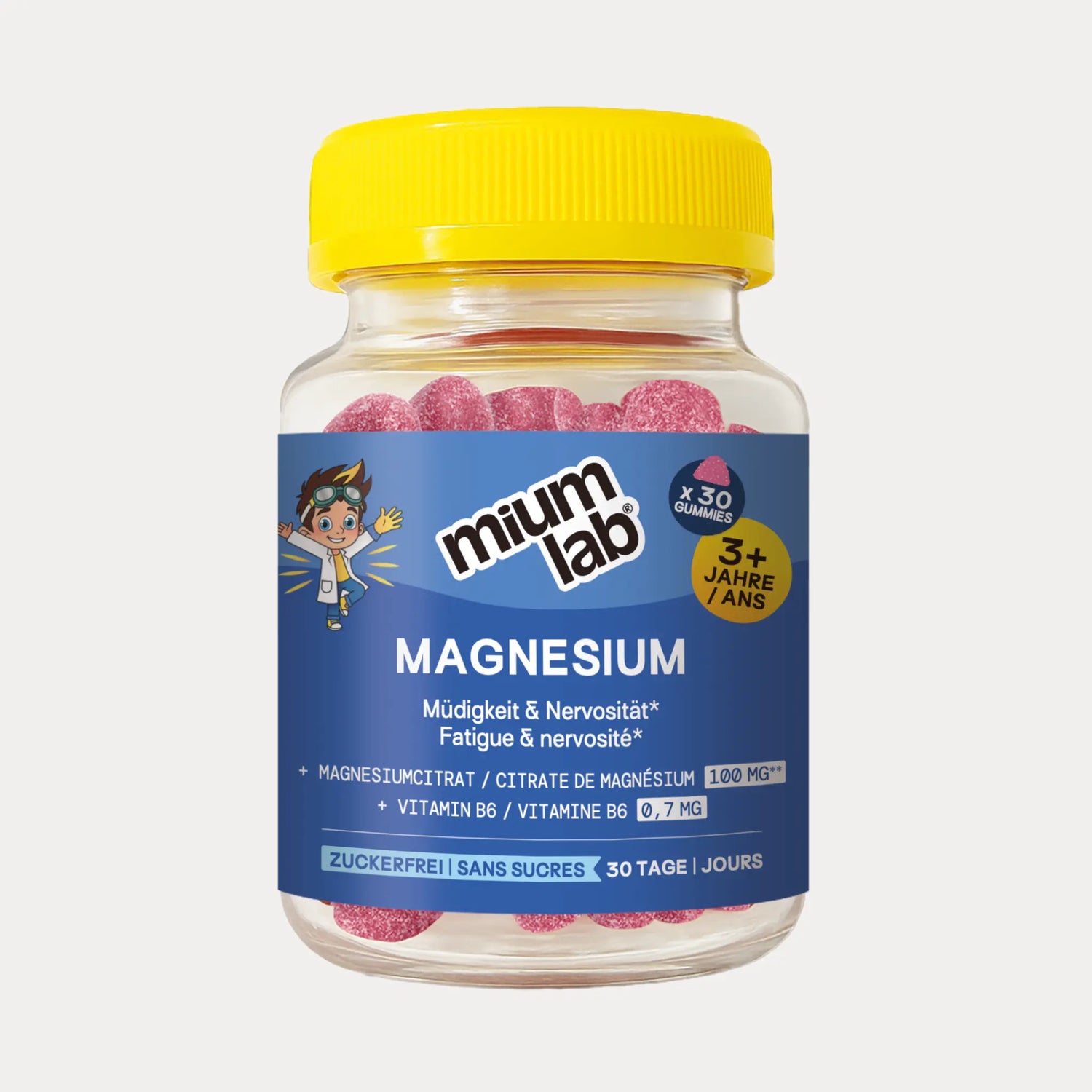 Mium Lab Kids Magnesium Gummis Muskeln Nerven Kinder soka.ch